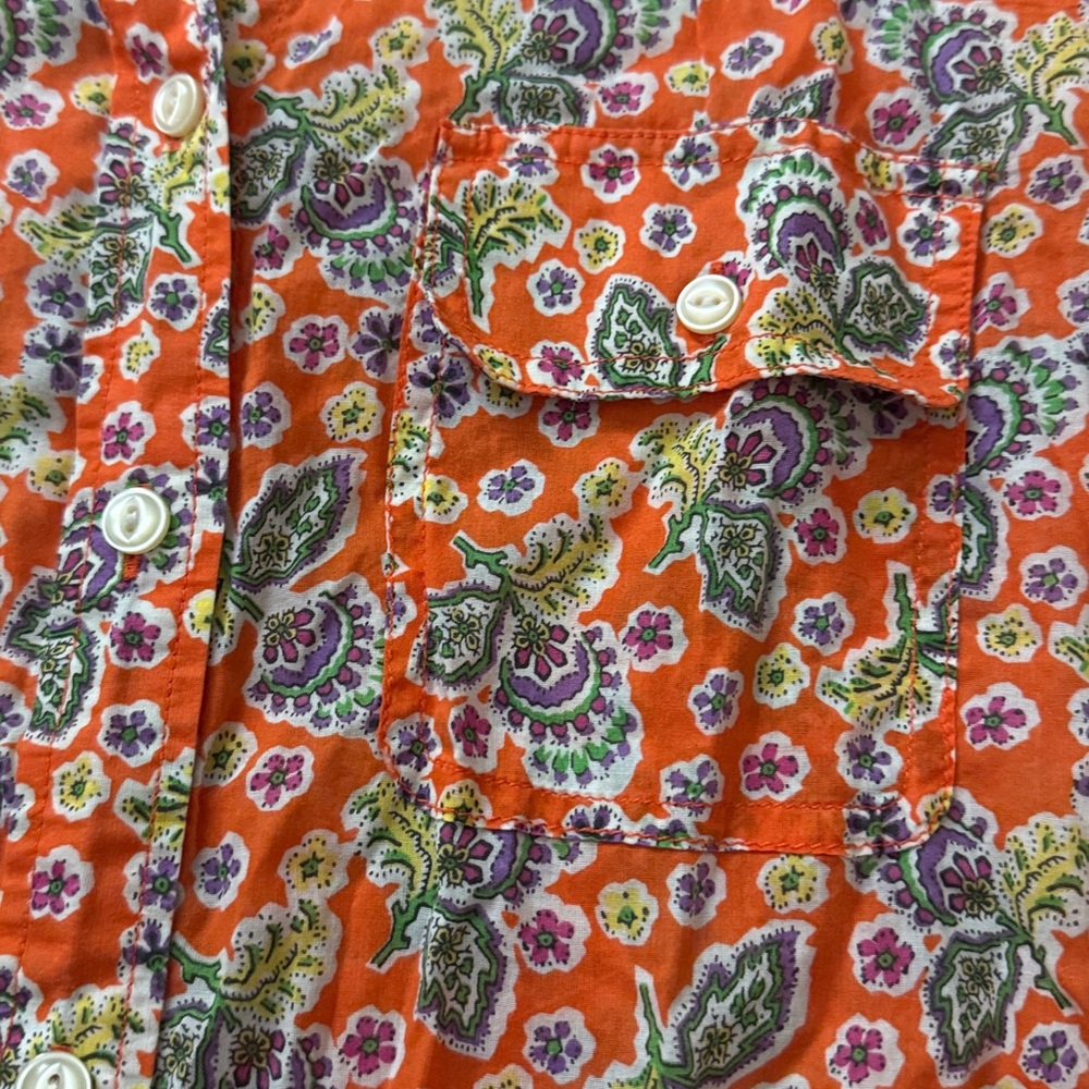 Lauren Ralph Lauren Orange Floral Button-Front Shirt - Picture 4 of 4